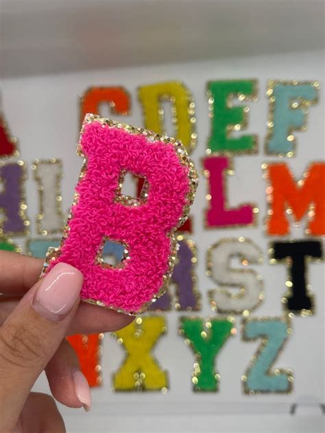 4 inch chenille letters.